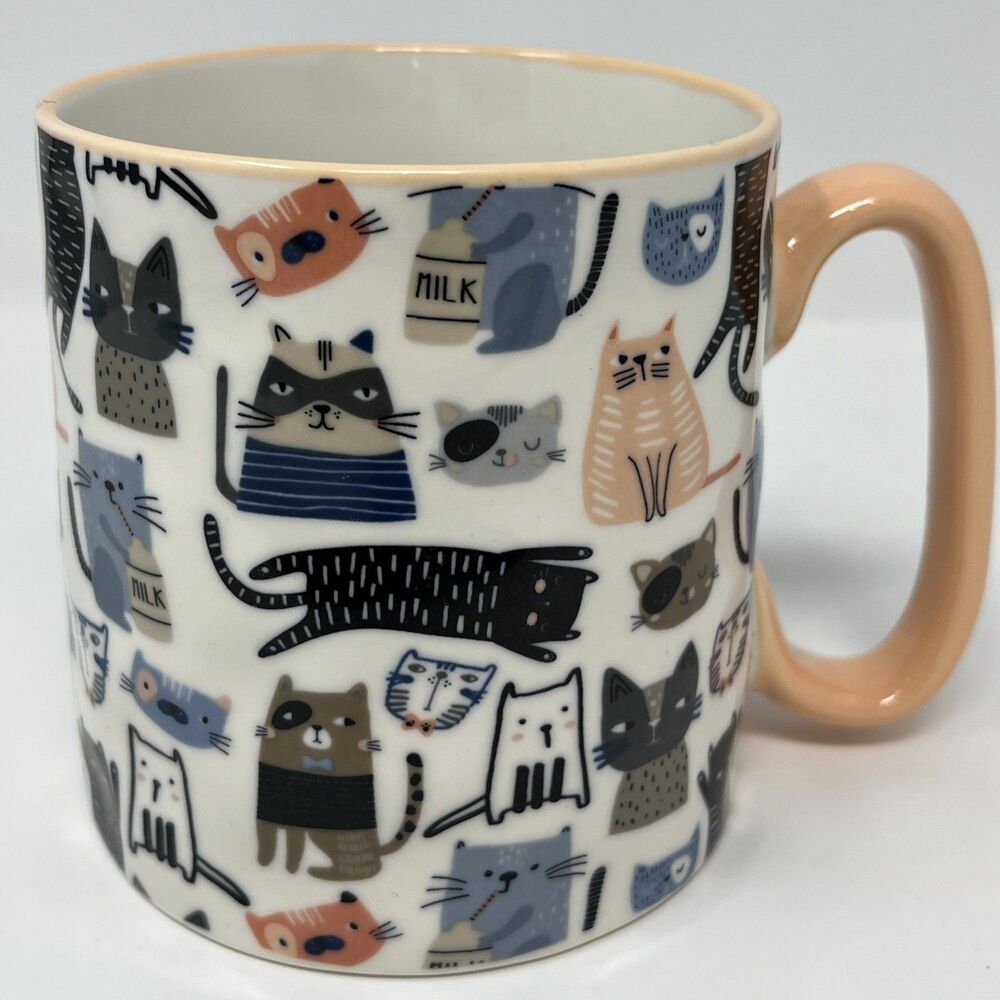 10 Strawberry Street Cat Animal Feline Ceramic Coffee Mug Tea Cup